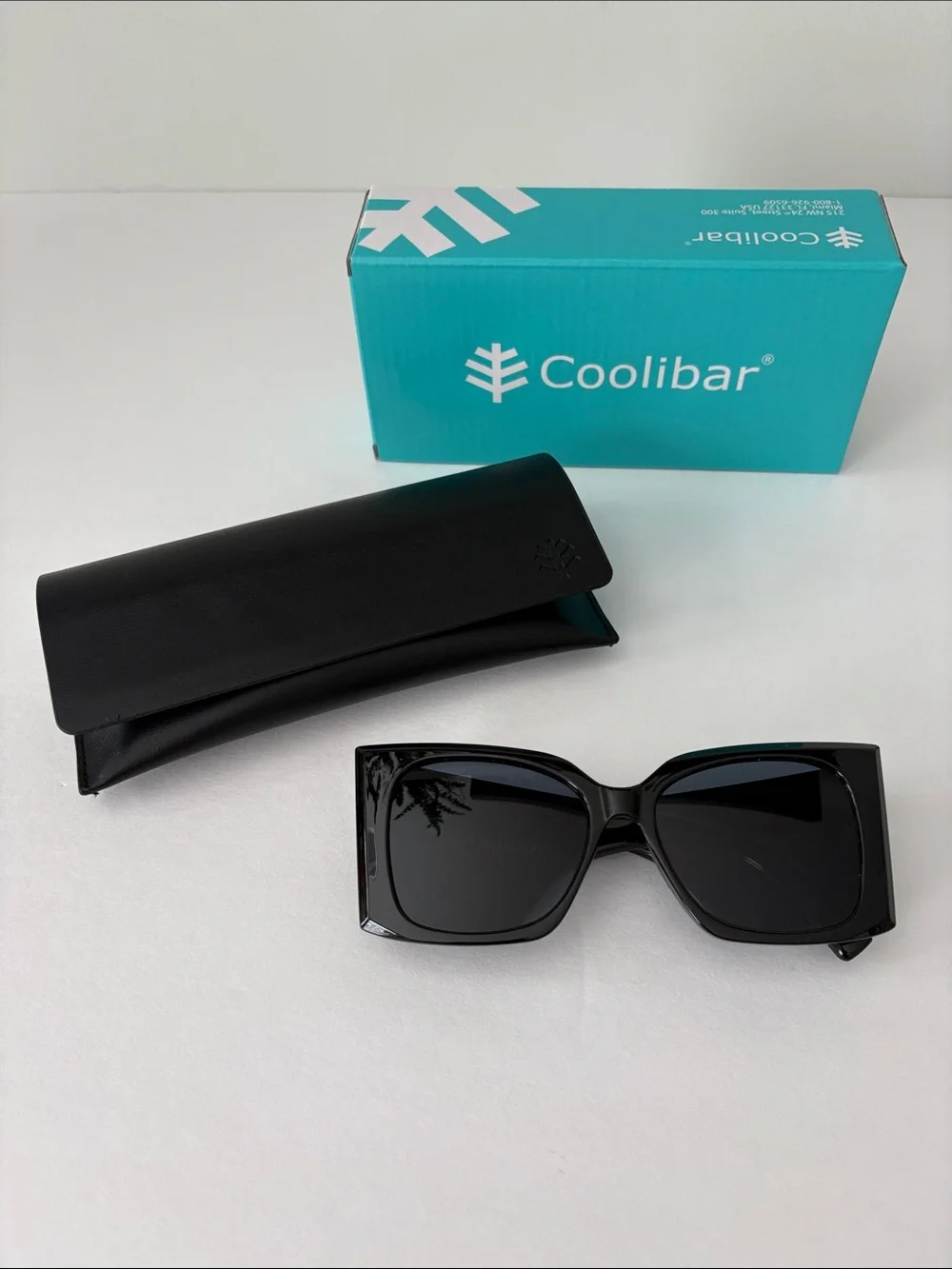 Coolibar Grandview Fashion Sunglasses Black CooliClear UV400 Lens Technology NEW